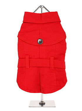 Red Fabric Trench Coat