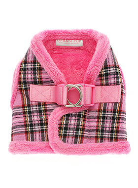Luxury Fur Lined Pink Tartan Harness