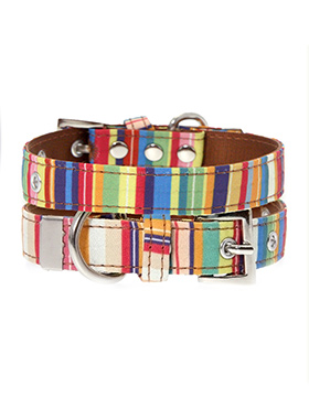 Henley Striped Fabric Collar