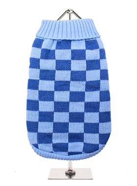 Checkerboard Blue Sweater