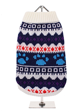 White Fair Isle Vintage Sweater