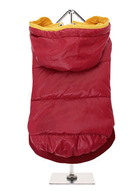 Wine Red Puffa Insulated Panel Jacket