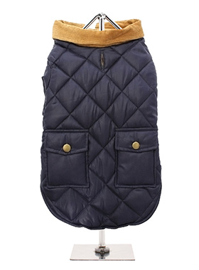 Navy Blue Quilted Town & Country Coat