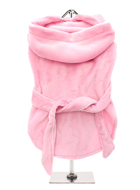 Pink Plush & Fluffy Terry Bathrobe
