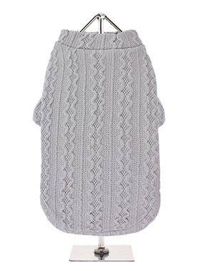Grey Cable Knitted Sweater