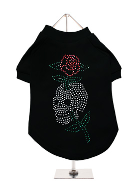 Skull & Rose GlamourGlitz Dog T-Shirt