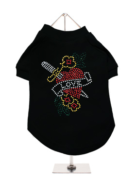 Love Heart GlamourGlitz Dog T-Shirt