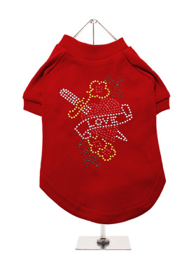 Love Heart GlamourGlitz Dog T-Shirt