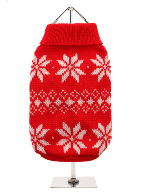Red Snowflake Knitted Sweater 