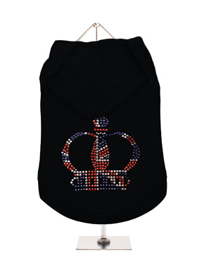 GlamourGlitz Royal Crown Dog Hoodie