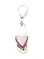 Flip Flop Dog Collar Charm (Pink Crystals)