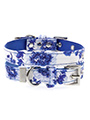 Blue Floral Bouquet Fabric Collar